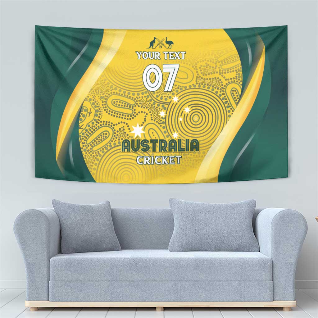 Australia Cricket Custom Indigenous Tapestry Aboriginal Arts GO Aussie LT7