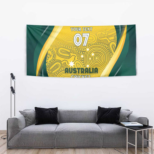 Australia Cricket Custom Indigenous Tapestry Aboriginal Arts GO Aussie LT7