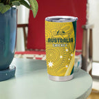 Australia Cricket Custom Indigenous Tumbler Cup Aboriginal Arts GO Aussie