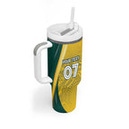Australia Cricket Custom Indigenous Tumbler With Handle Aboriginal Arts GO Aussie