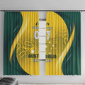 Australia Cricket Custom Indigenous Window Curtain Aboriginal Arts GO Aussie LT7