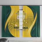 Australia Cricket Custom Indigenous Window Curtain Aboriginal Arts GO Aussie LT7