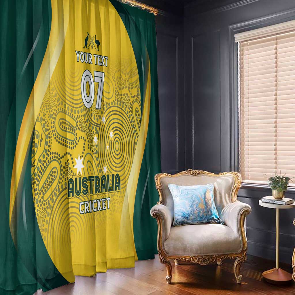 Australia Cricket Custom Indigenous Window Curtain Aboriginal Arts GO Aussie LT7