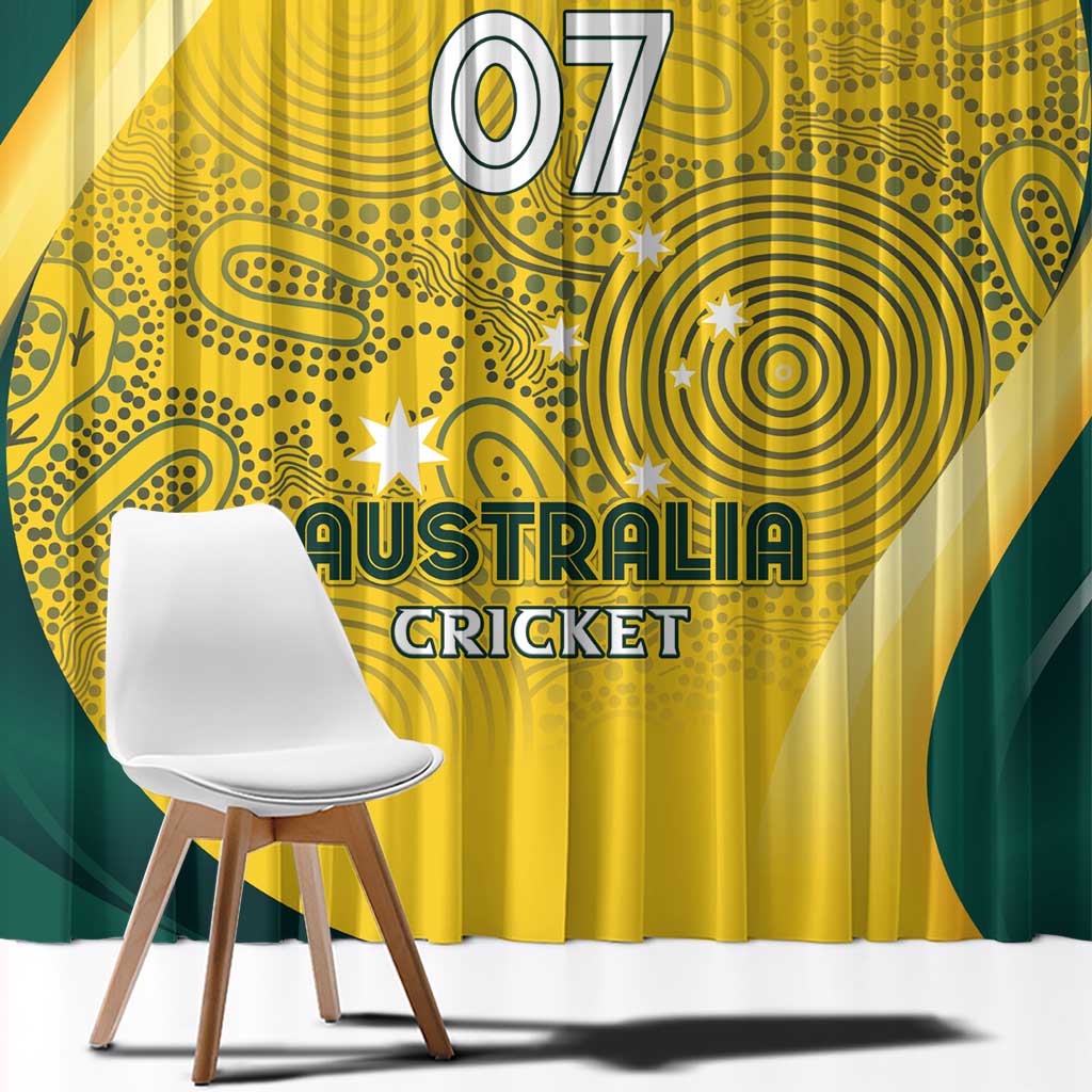 Australia Cricket Custom Indigenous Window Curtain Aboriginal Arts GO Aussie LT7