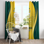 Australia Cricket Custom Indigenous Window Curtain Aboriginal Arts GO Aussie LT7