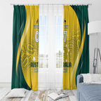 Australia Cricket Custom Indigenous Window Curtain Aboriginal Arts GO Aussie LT7