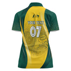 Australia Cricket Custom Indigenous Women Polo Shirt Aboriginal Arts GO Aussie