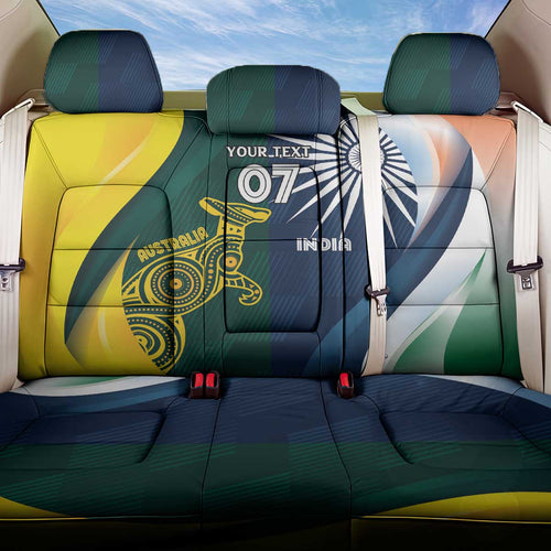 Custom India and Australia Cricket Back Car Seat Cover Special Half-Half Mix