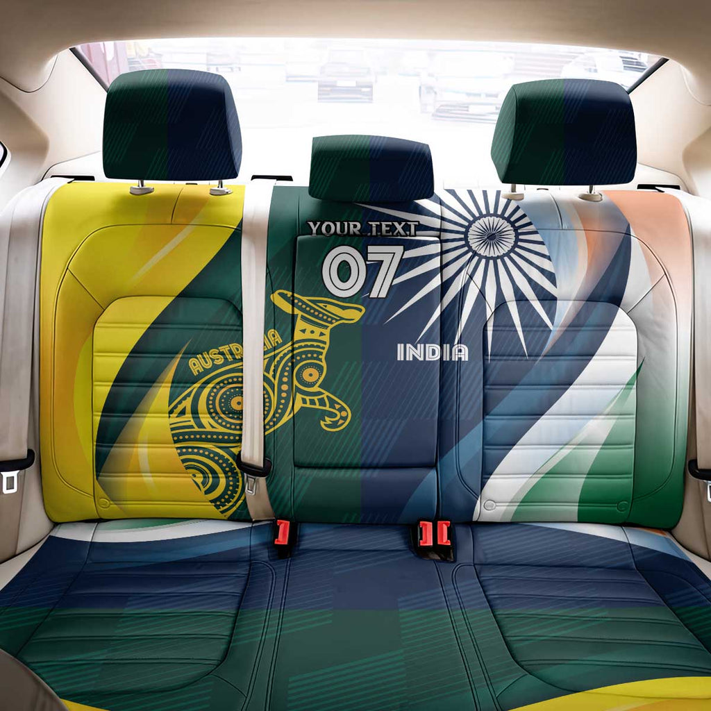 Custom India and Australia Cricket Back Car Seat Cover Special Half-Half Mix