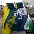Custom India and Australia Cricket Bedding Set Special Half-Half Mix