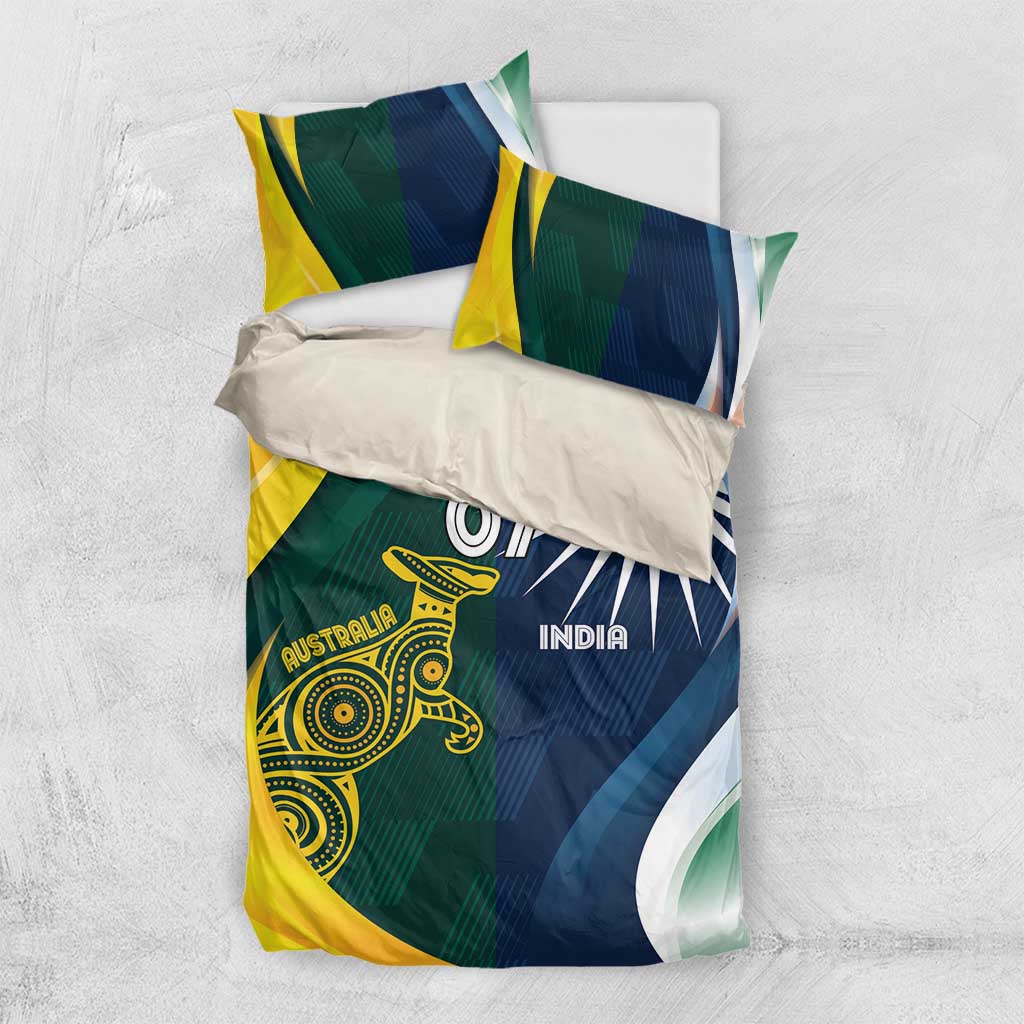 Custom India and Australia Cricket Bedding Set Special Half-Half Mix