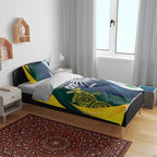 Custom India and Australia Cricket Bedding Set Special Half-Half Mix