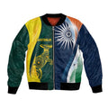 Custom India and Australia Cricket Bomber Jacket Special Half-Half Mix