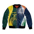 Custom India and Australia Cricket Bomber Jacket Special Half-Half Mix