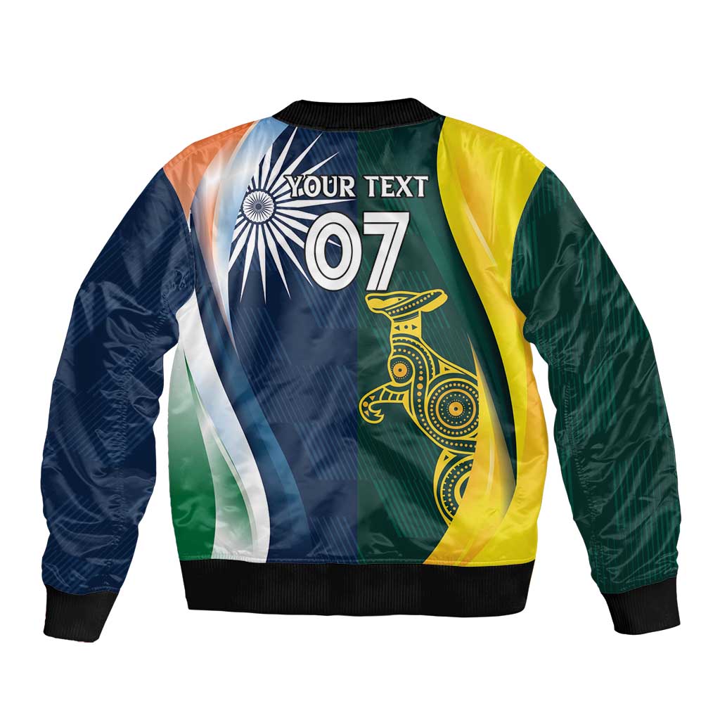 Custom India and Australia Cricket Bomber Jacket Special Half-Half Mix