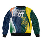 Custom India and Australia Cricket Bomber Jacket Special Half-Half Mix