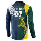 Custom India and Australia Cricket Button Sweatshirt Special Half-Half Mix