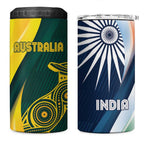 Custom India and Australia Cricket 4 in 1 Can Cooler Tumbler Special Half-Half Mix