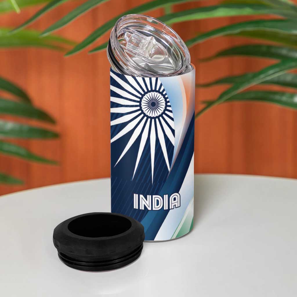 Custom India and Australia Cricket 4 in 1 Can Cooler Tumbler Special Half-Half Mix