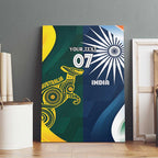 Custom India and Australia Cricket Canvas Wall Art Special Half-Half Mix