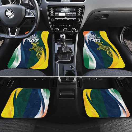 Custom India and Australia Cricket Car Mats Special Half-Half Mix