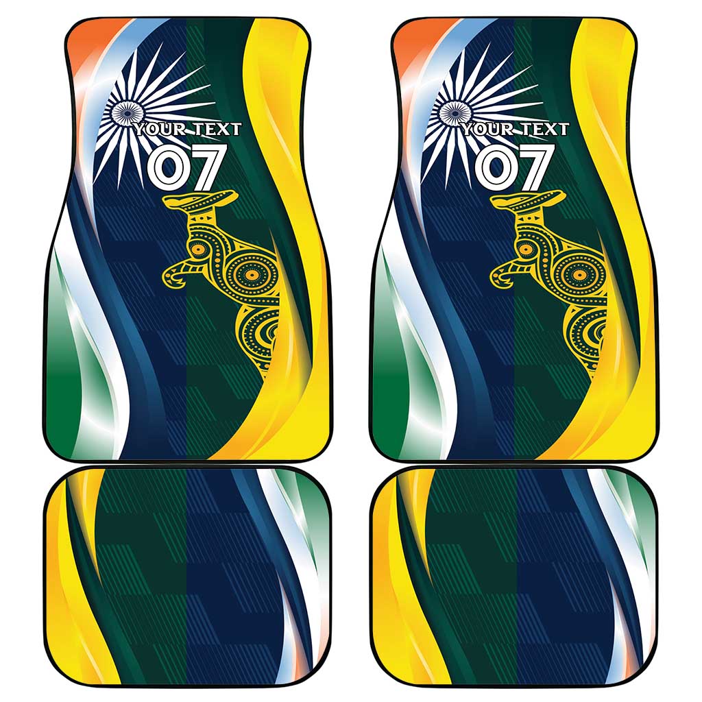 Custom India and Australia Cricket Car Mats Special Half-Half Mix
