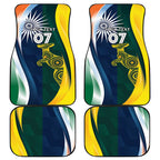 Custom India and Australia Cricket Car Mats Special Half-Half Mix
