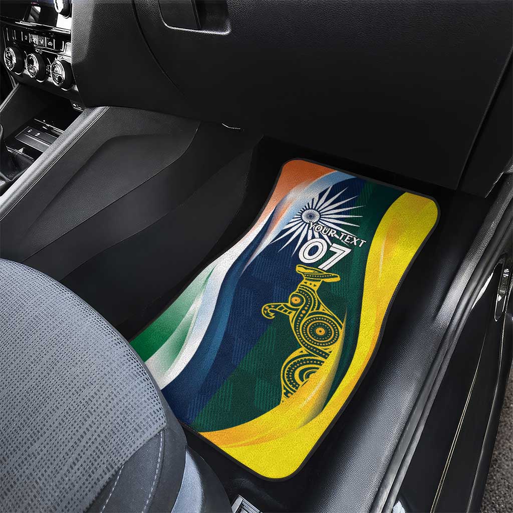 Custom India and Australia Cricket Car Mats Special Half-Half Mix