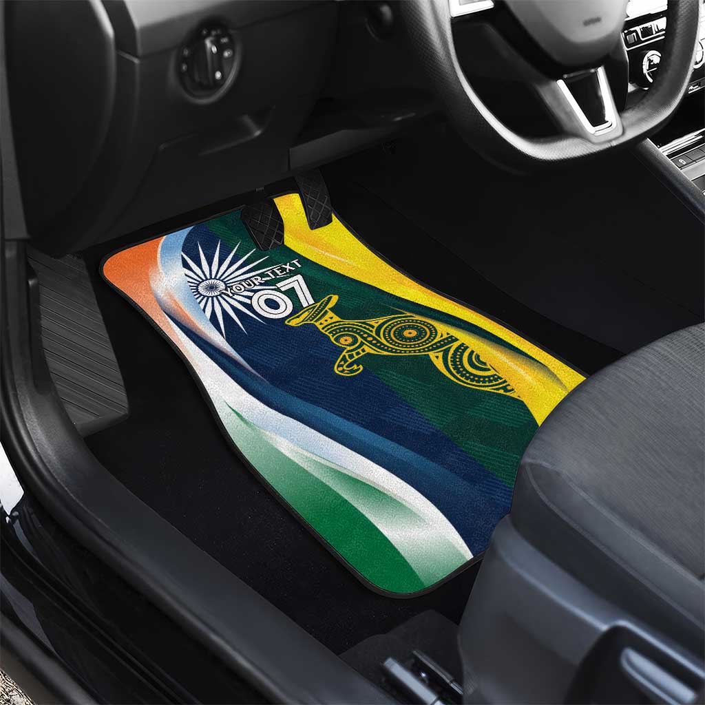 Custom India and Australia Cricket Car Mats Special Half-Half Mix