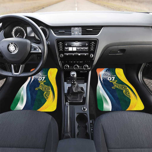 Custom India and Australia Cricket Car Mats Special Half-Half Mix