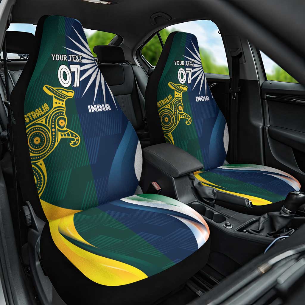 Custom India and Australia Cricket Car Seat Cover Special Half-Half Mix