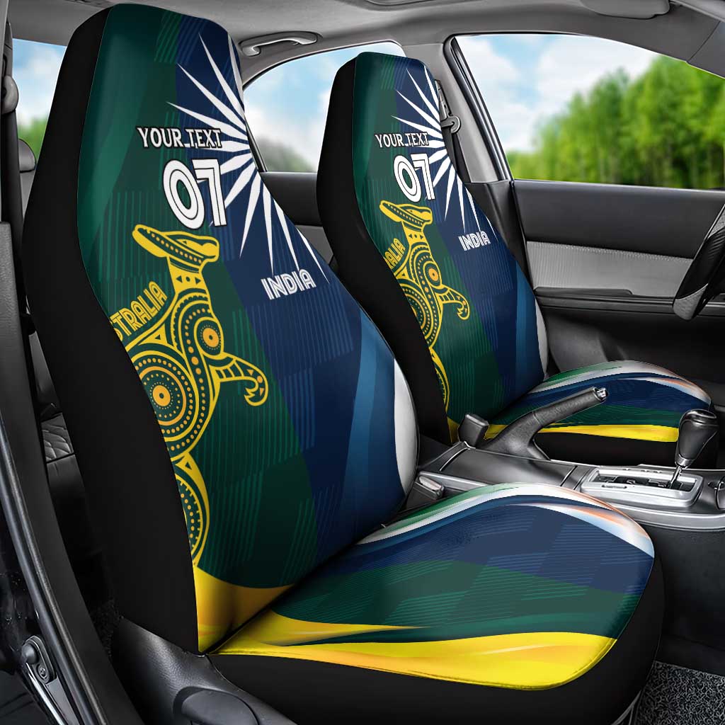 Custom India and Australia Cricket Car Seat Cover Special Half-Half Mix