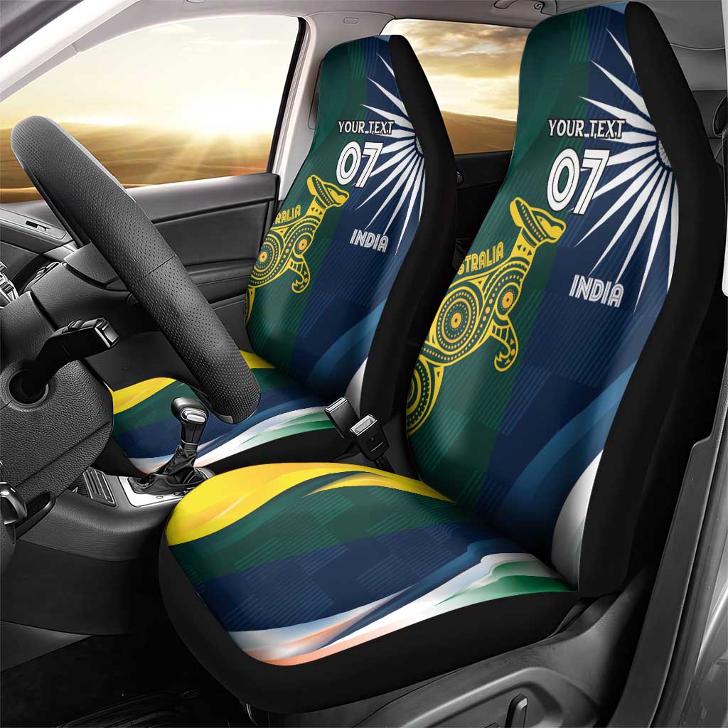 Custom India and Australia Cricket Car Seat Cover Special Half-Half Mix