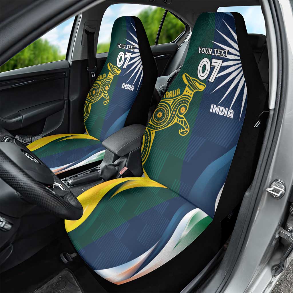 Custom India and Australia Cricket Car Seat Cover Special Half-Half Mix