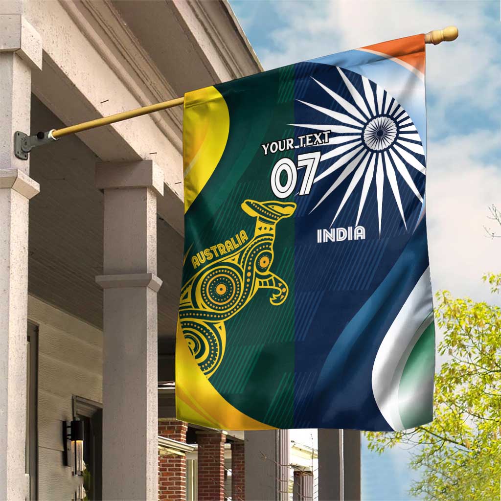 Custom India and Australia Cricket Garden Flag Special Half-Half Mix