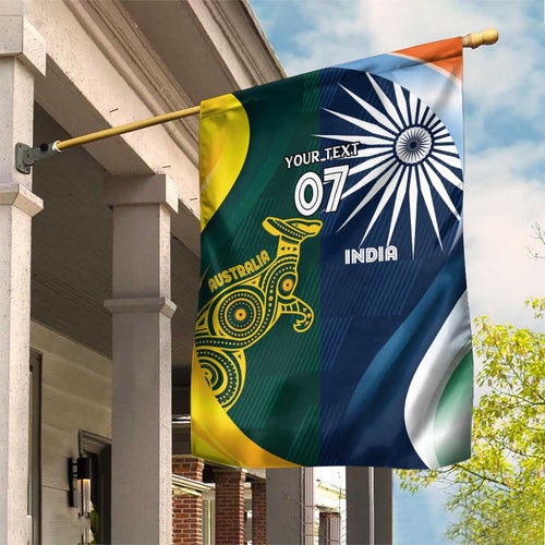 Custom India and Australia Cricket Garden Flag Special Half-Half Mix
