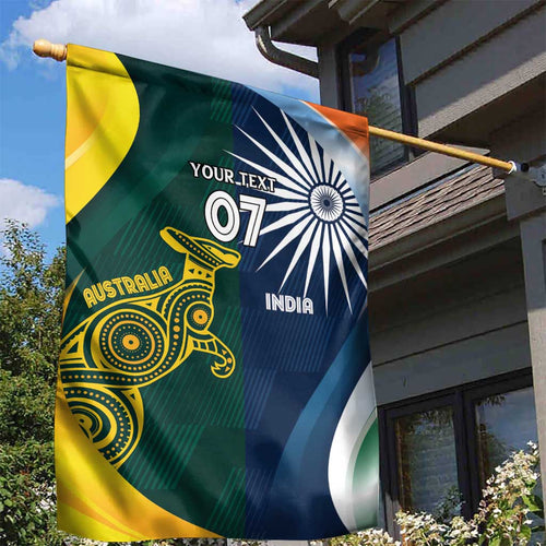 Custom India and Australia Cricket Garden Flag Special Half-Half Mix