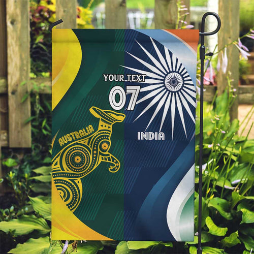 Custom India and Australia Cricket Garden Flag Special Half-Half Mix