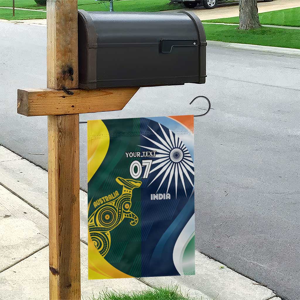 Custom India and Australia Cricket Garden Flag Special Half-Half Mix
