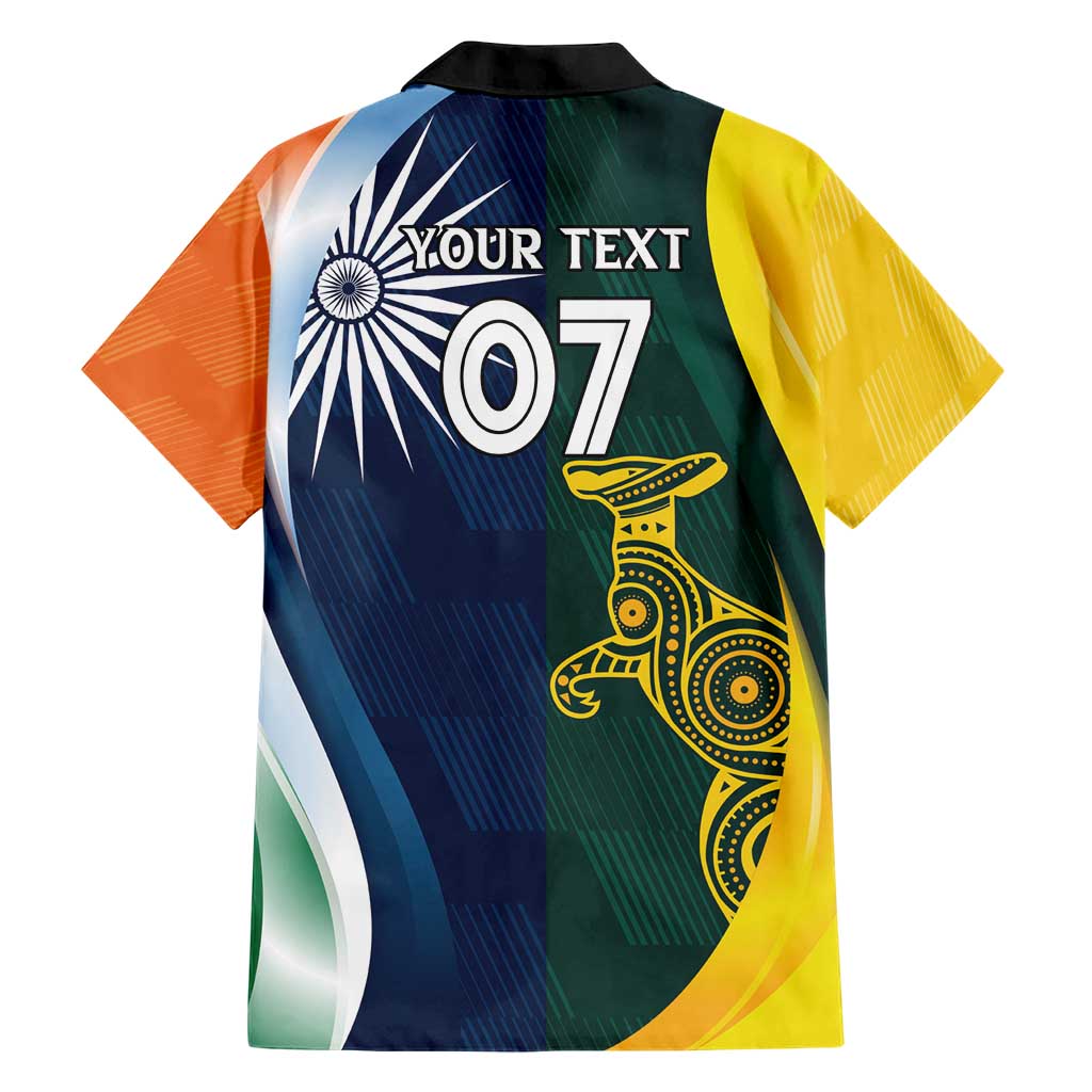 Custom India and Australia Cricket Hawaiian Shirt Special Half-Half Mix