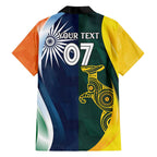 Custom India and Australia Cricket Hawaiian Shirt Special Half-Half Mix