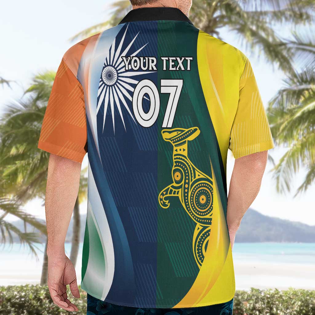 Custom India and Australia Cricket Hawaiian Shirt Special Half-Half Mix