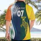 Custom India and Australia Cricket Hawaiian Shirt Special Half-Half Mix