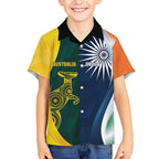 Custom India and Australia Cricket Hawaiian Shirt Special Half-Half Mix