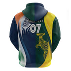 Custom India and Australia Cricket Hoodie Special Half-Half Mix