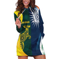 Custom India and Australia Cricket Hoodie Dress Special Half-Half Mix