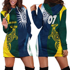 Custom India and Australia Cricket Hoodie Dress Special Half-Half Mix