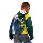 Custom India and Australia Cricket Kid Hoodie Special Half-Half Mix