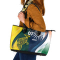 Custom India and Australia Cricket Leather Tote Bag Special Half-Half Mix