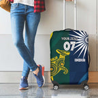 Custom India and Australia Cricket Luggage Cover Special Half-Half Mix